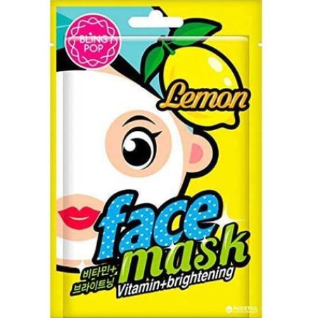 Bling Pop Mascarilla Facial Vitamina E Iluminadora Con Limon