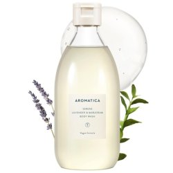 AROMATICA Serene Body Wash Lavender & Marjoram 10.14oz 300ml Vegan Daily In-Shower Wash Blended with Naturally Derived