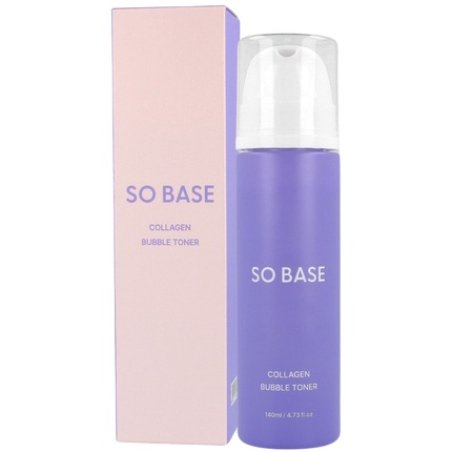 So Base Collagen Bubble Toner 140 Ml - Brightening Foam Toner With Collagen And Peptides