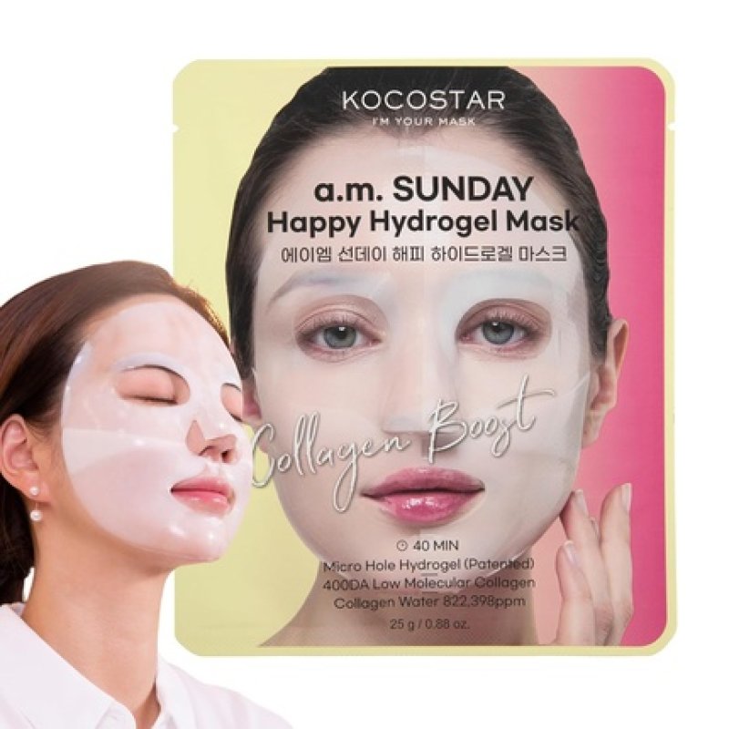 Kocostar Happy Hydrogel Mask 40 Min Firming Korean Face Mask Sheet