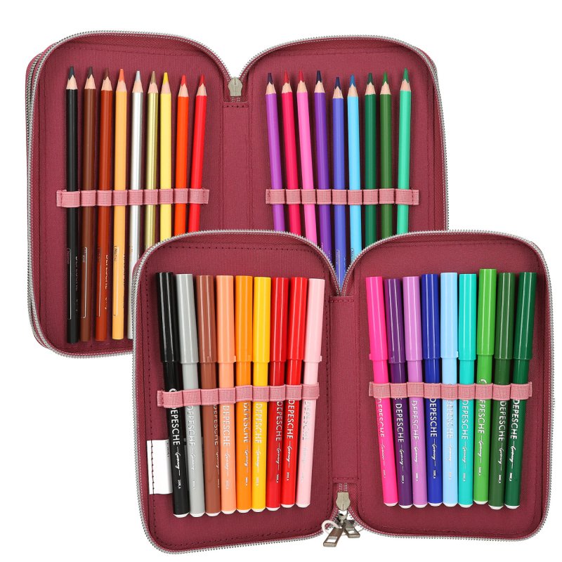 Miss Melody - Triple Pencil Case DREAMLAND - Berry