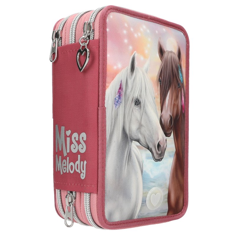 Miss Melody - Triple Pencil Case LED - Rust-colored