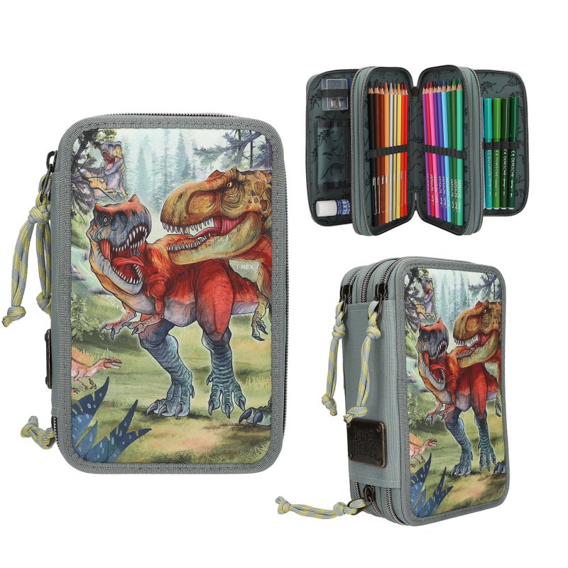 Dino World Action Triple Pencil Case BITE