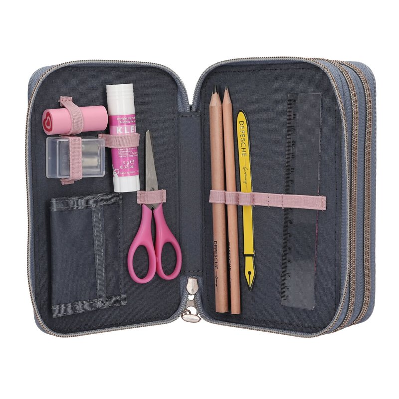 Miss Melody Triple Pencil Case With 3D Effect