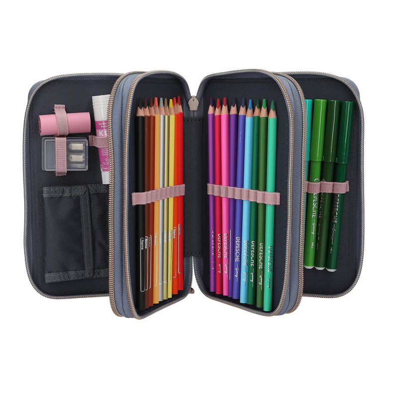 Miss Melody 0413415 trousse à crayons Bac à stylos Nylon, Papier, Polyester, Polyuréthane (PU), Zinc Multicolore