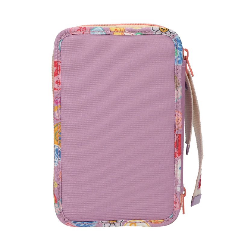 TOPModel Triple Pencil Case Wi th Pendant GIRL POWER