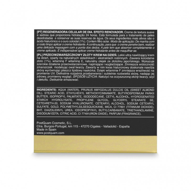 PostQuam Luxury Gold Day Moisturizing Cream Day cream Face 50 ml