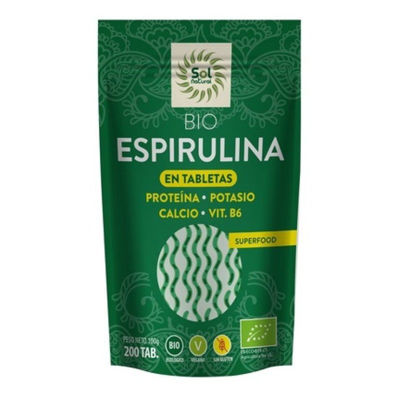 Sol Natural Organic Spirulina 200 Tablets