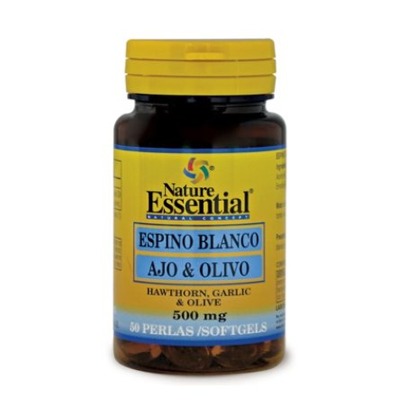 Nature Ess Espino Blanco Ajo Olivo 500 Mg 50 Perlas