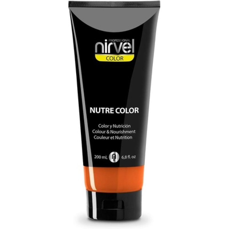 Nirvel NUTRE COLOR Professional Temporary Black Hair Dye Mask 200ml - Nourishment and Brightness Orange