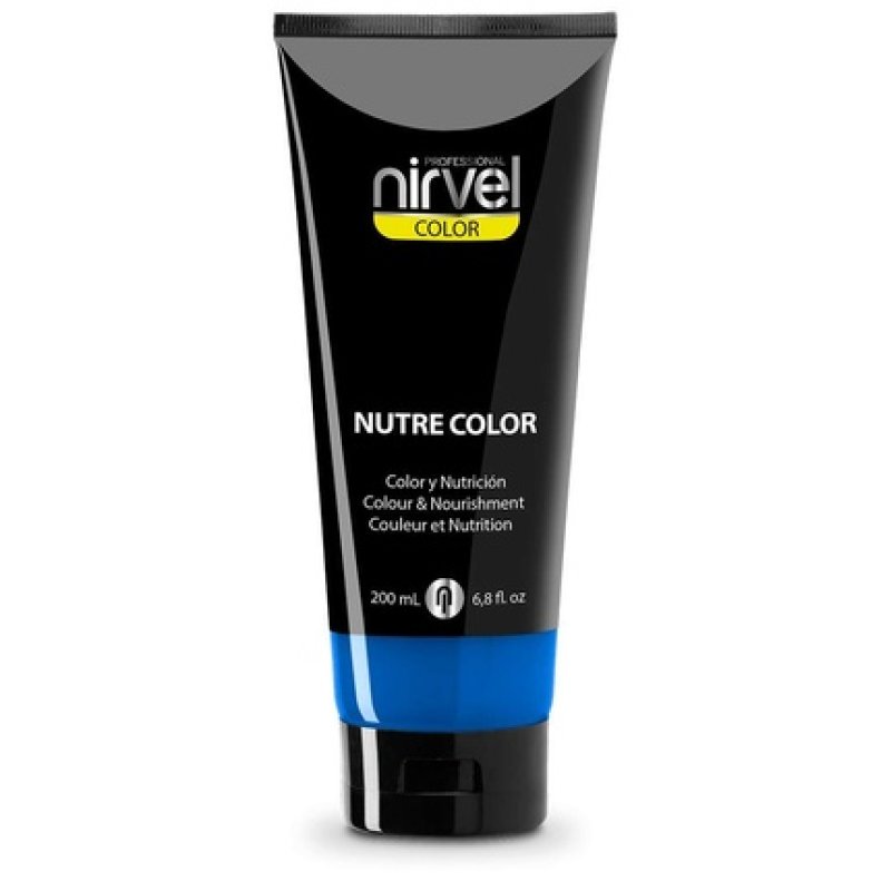Nirvel NUTRE COLOR FLUOR Small Blue 200ml Professional Mask - Temporary Coloring - Nutrition and Brightness