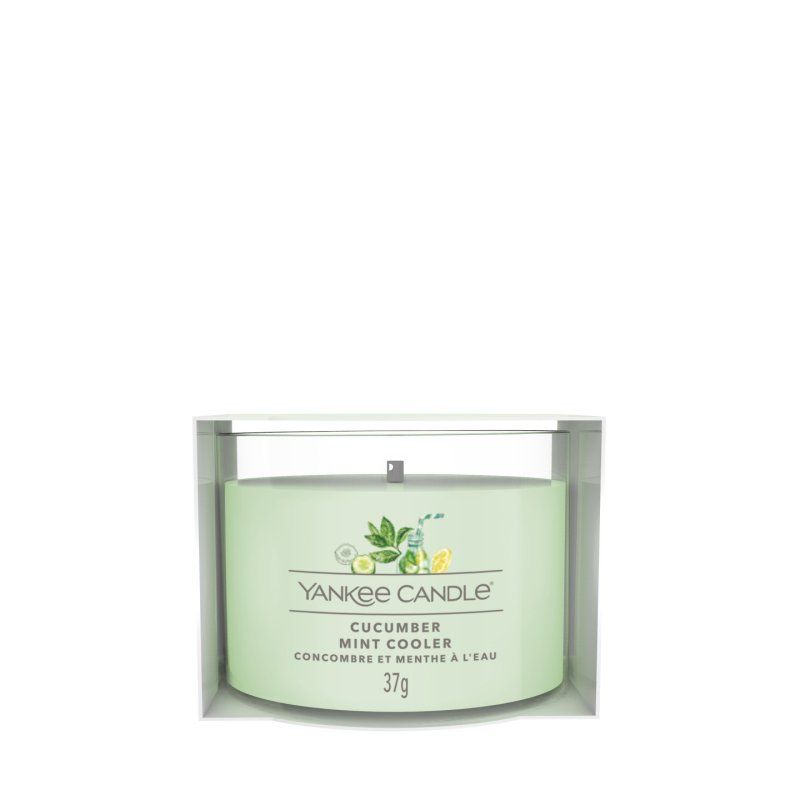 Yankee Candle Cucumber Mint Cooler wax candle Round Cucumber, Eucalyptus, Grapefruit, Jasmine, Lemon, Orange, White
