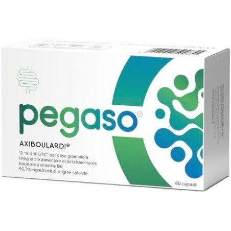 Pegaso AXIBOULARDI 60 Capsules - Dietary Supplement with Saccharomyces boulardii - Daily Dose of 2 Capsules 12 Billion