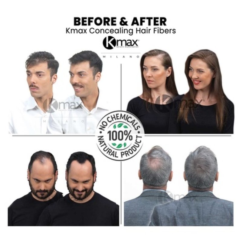 Kmax Concealing Hair Fibers Keratin Hair Powder for Hair Thickening Effect Hair Fibers for Covering Hair Loss Regular