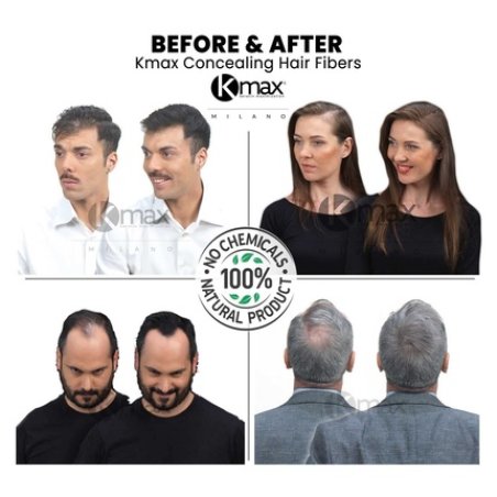 Kmax Concealing Hair Fibers Keratin Hair Powder for Hair Thickening Effect Hair Fibers for Covering Hair Loss Regular