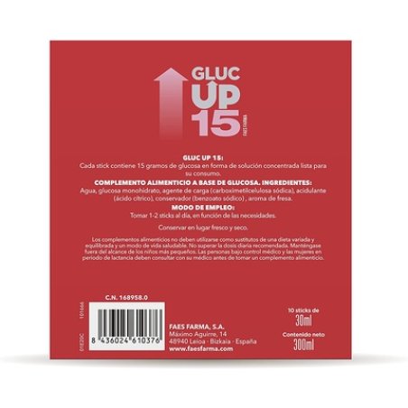 Gluc Up 15 Strawberry 10 Sticks 30ml
