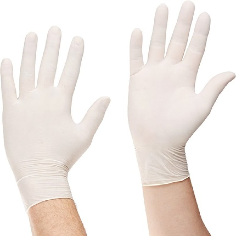 Beholi Latex Powdered Gloves Size 7 8, Pack Of 100