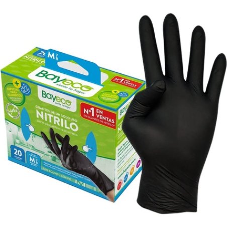 Bayeco Nitrile Gloves Medium Black