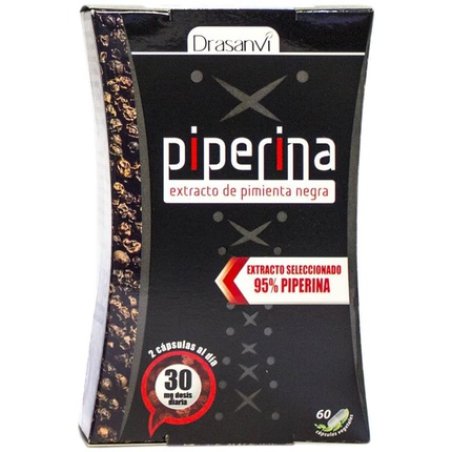 Piperine 60 Capsules - Weight Loss Capsules 95% Black Pepper Extract Drasanvi