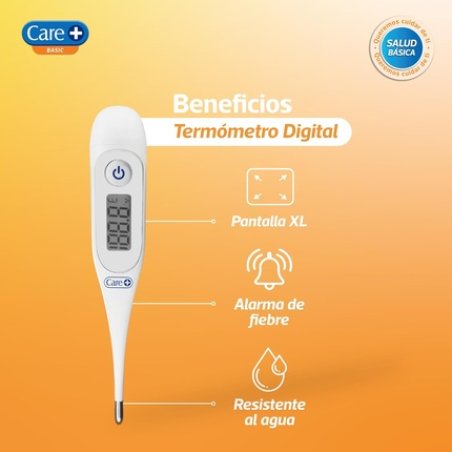 Care Digital Thermometer with Rigid Tip for Babies, Children, and Adults