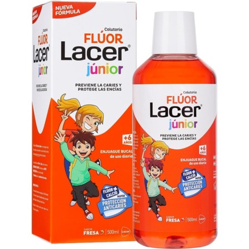 Lacer Colut Fluoride Mouthwash Strawberry Flavor 500ml