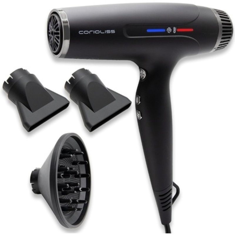 Corioliss Typhoon Hair Dryer with Diffuser and Accessories for Curly Hair