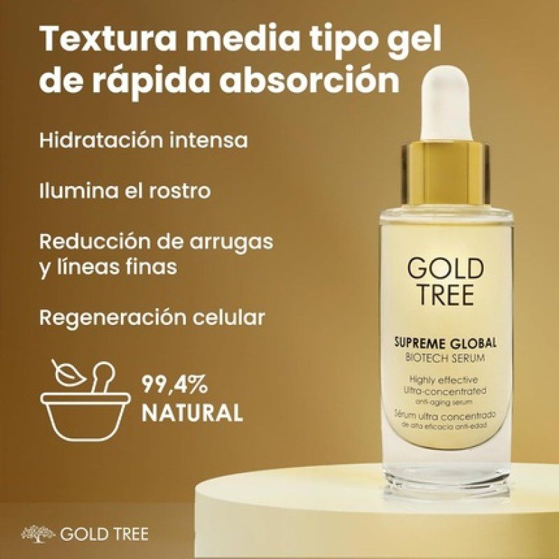 GOLD TREE Hyaluronic Serum 4D Skin Care Anti-Wrinkle Moisturizing Anti-Aging Face Serum Regenerating Bio Face Serum for