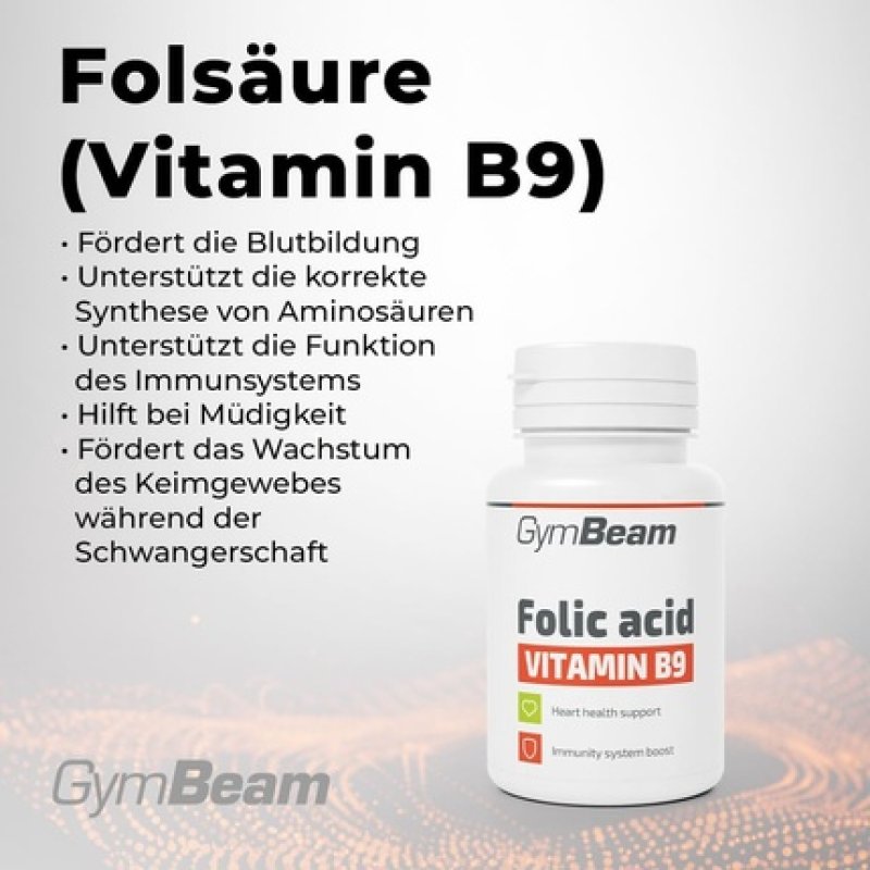 Gymbeam Folic Acid Vitamin B9 Tablets 90 Tabs