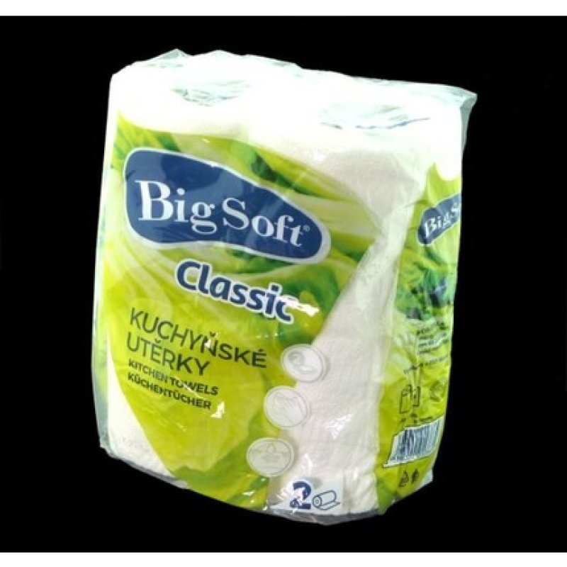 Big Soft Classic Kitchen Paper 2 Rolls of 50 Sheets 2-Ply