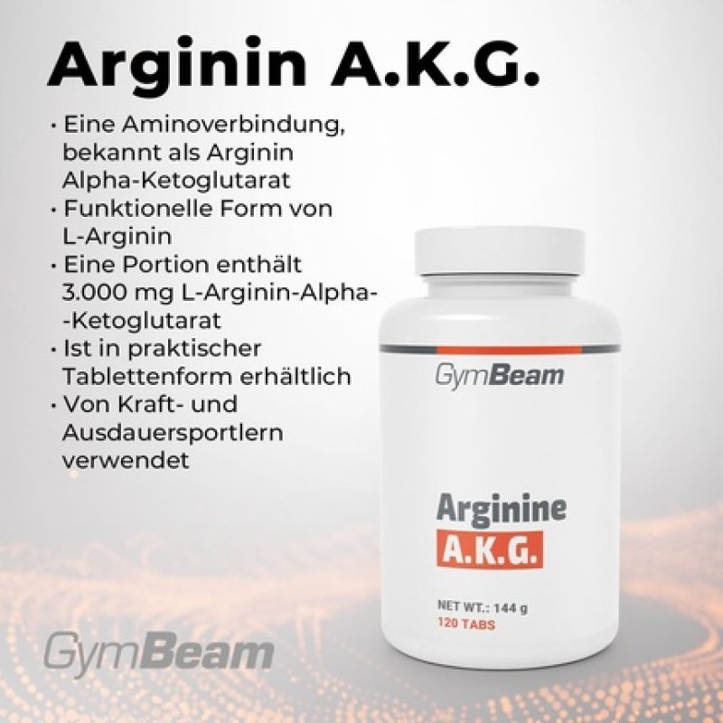 Gymbeam L-Arginine Capsules High Dose Arginine Alpha-Ketoglutarate