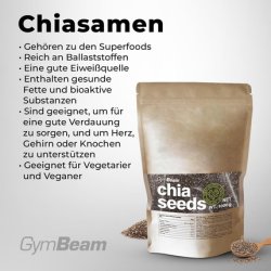Gymbeam Chia Seeds Superfood Rich in Fiber Protein and Healthy