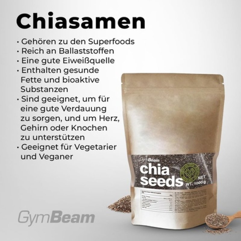 Gymbeam Chia Seeds Superfood Rich in Fiber Protein and Healthy