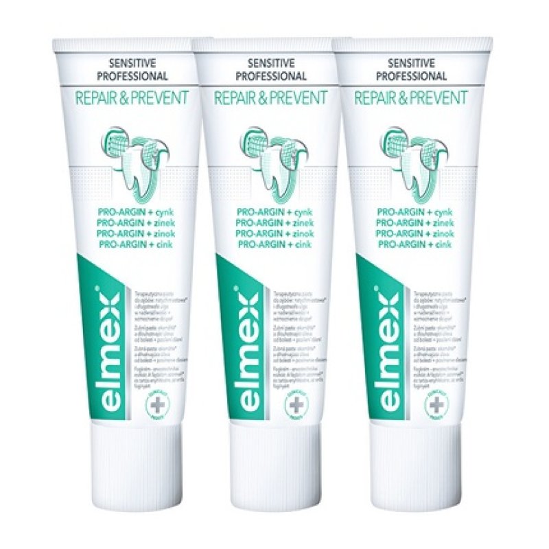 Elmex Sensitive Professional Repair Prevent Trio Toothpaste - 3 X 75 Ml