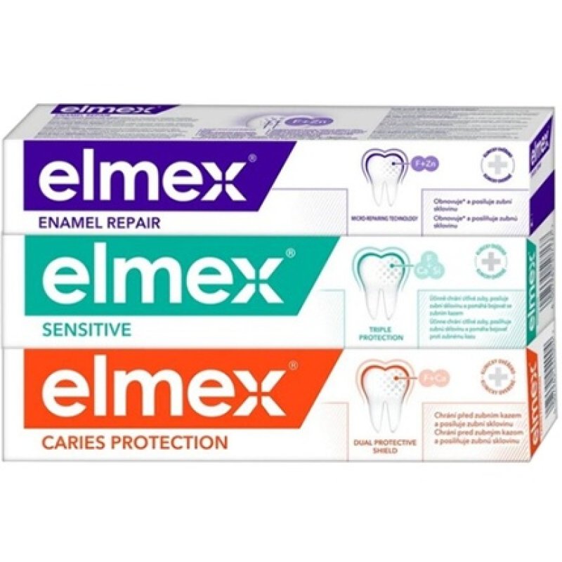Elmex Mix Trio Toothpaste Set - 3 X 75 Ml