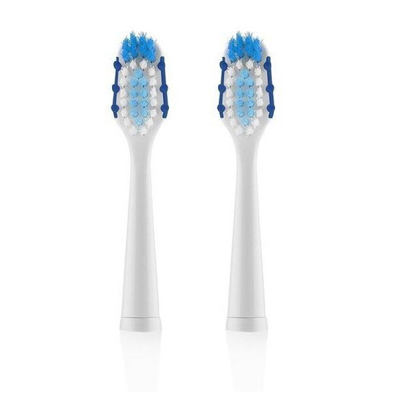 ETA Toothbrush replacement heads for 0709, White, 2 brush heads included
