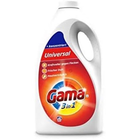 GAMA Universal 3in1 Liquid Laundry Detergent Concentrate 83 Wash Loads 4.15 Liters