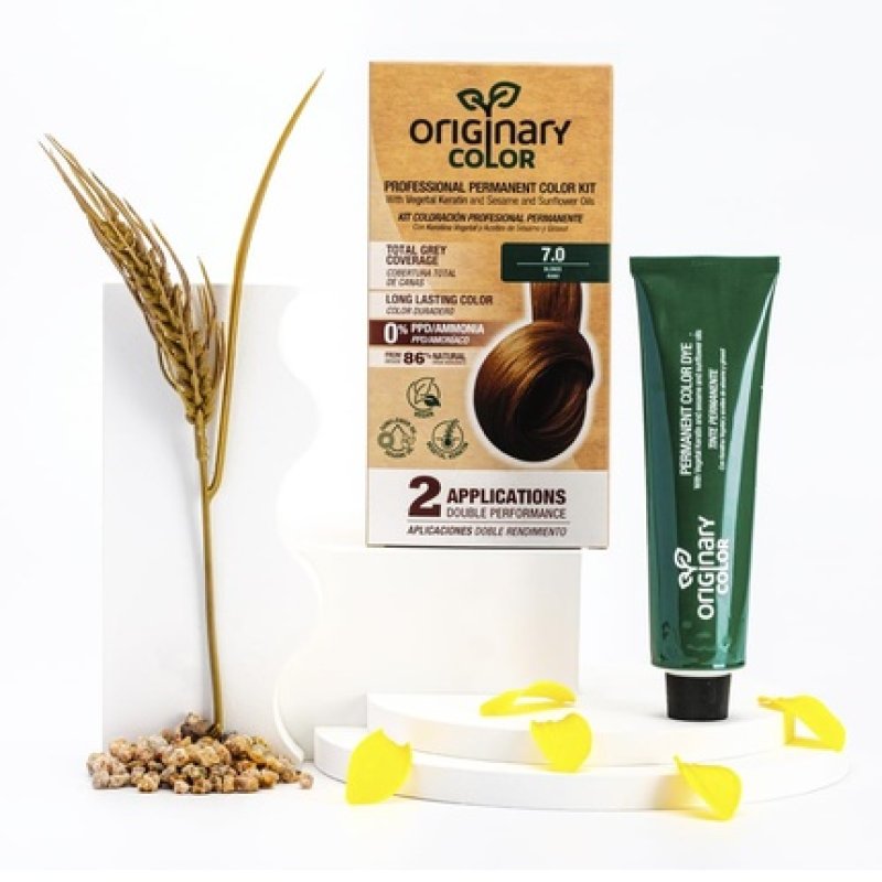 Originary Color Professional Permanent Hair Color Set 7-0 Medium Blonde