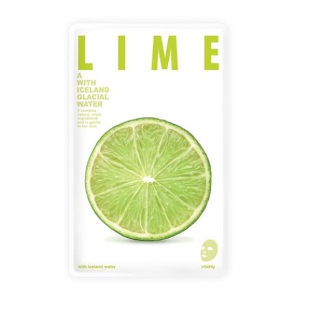 Blue Dot With Iceland Glacial Water Lime Face Mask