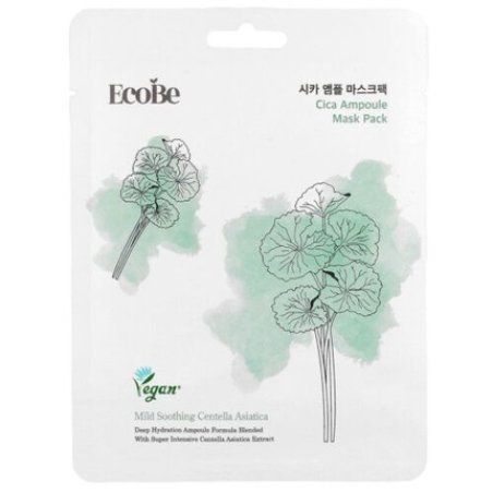Ecobe Cica Ampoule Mask 25ml - Soothing and Moisturizing Sheet