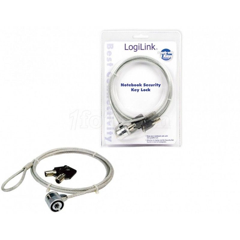 Cable Antivol à clé pour PC et portables Logilink