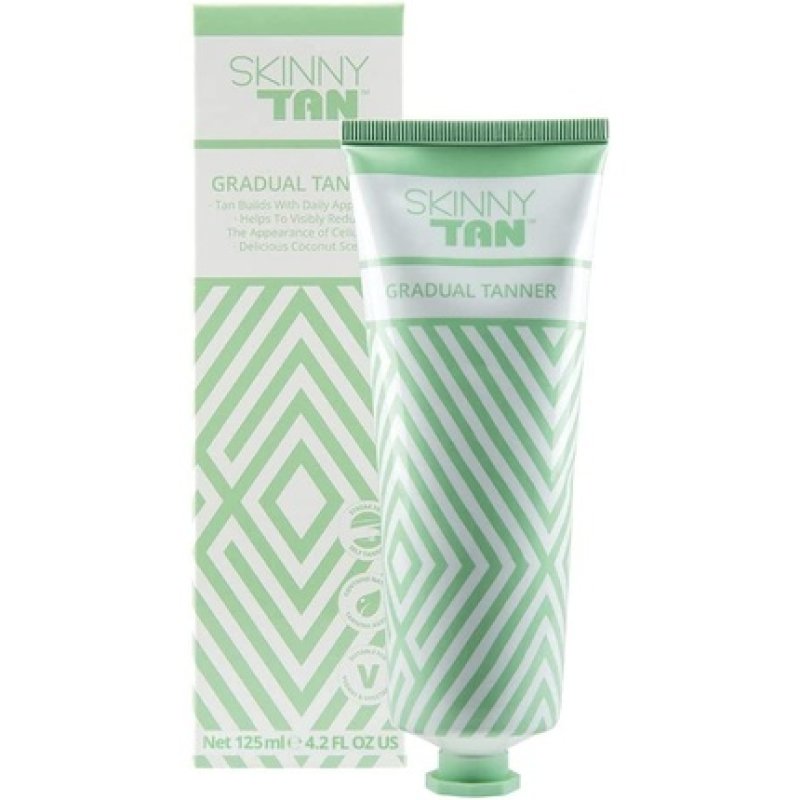 Skinny Tan Original Gradual Tanner Lotion 125ml Coconut Scent - Cruelty Free and Vegan Skincare