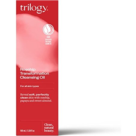 Trilogy Rosehip Transformation Cleansing Oil 100ml For All Skin Types with Rosehip Papaya & Sweet Almond Oil Made in
