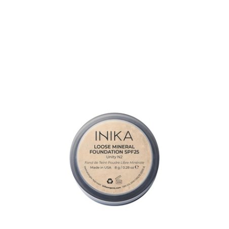 INIKA Organic Mineral Powder Foundation with SPF 25 Vegan Makeup Buildable Coverage Flawless Radiance & Glow Blemish