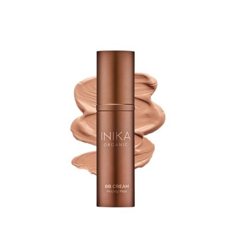 Inika Organic BB Cream Foundation Vegan Makeup with Hydrating Prickly Pear