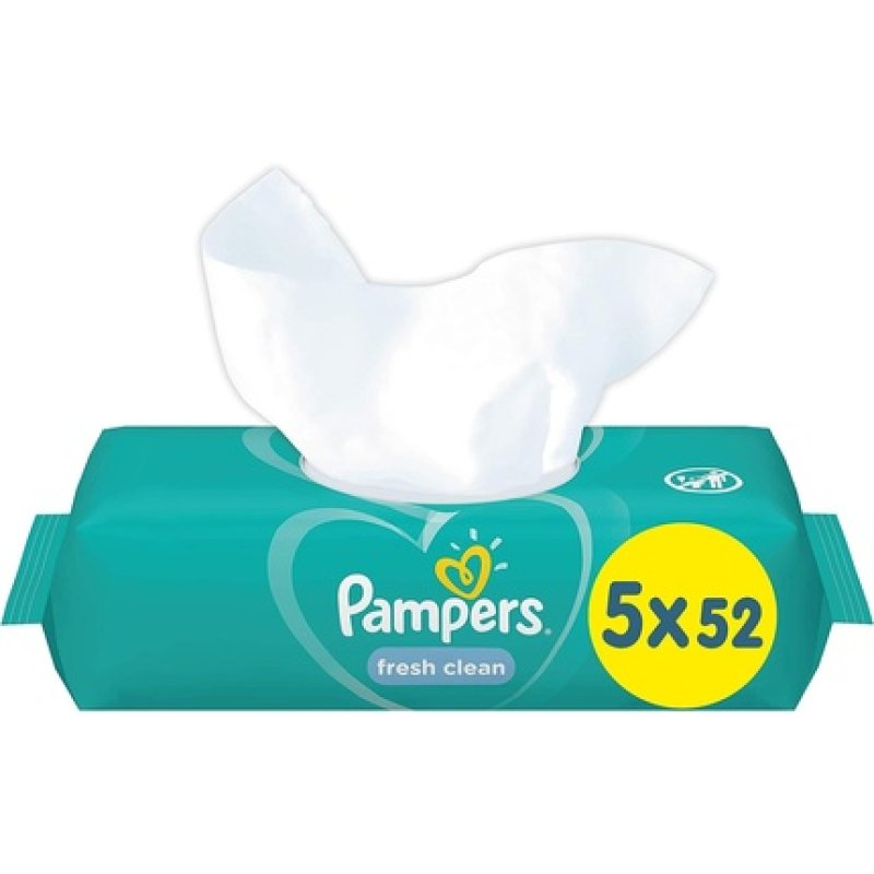 Pampers Fresh Clean Baby Wipes 260 Wipes Mild Fragrance