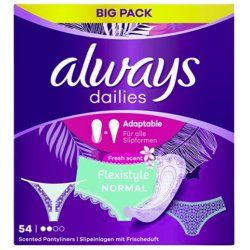 Always Slipeinlage Daily Fresh Flexistyle Serviette hygiénique 54 pièce(s)