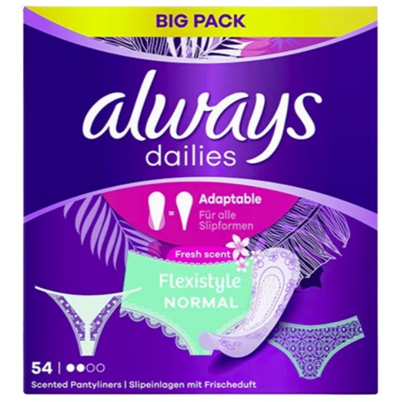 Always Slipeinlage Daily Fresh Flexistyle Serviette hygiénique 54 pièce(s)