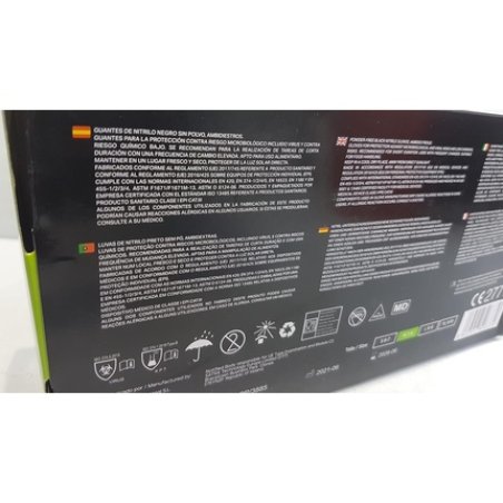 Santex Black Nitrile Gloves Medium