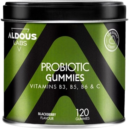 Probiotic Gummies for Gut Health 120 Gummies with Natural Blackberry Flavor Bifidobacterium Lactobacillus Vitamin C B3