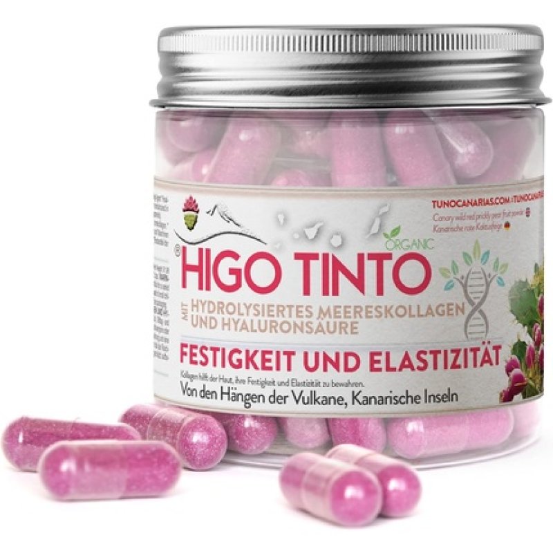 HIGO TINTO Canarian Red Prickly Pear Powder with Hyaluronic Acid and Marine Collagen